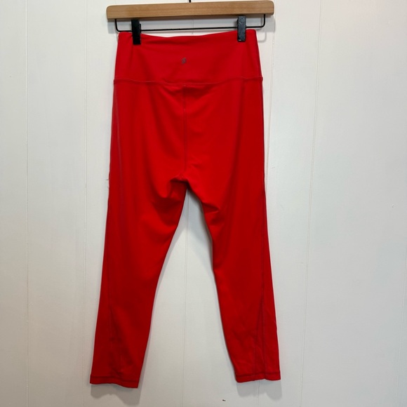 Peloton Red Logo Mesh Detail Workout Cycle Leggings Size Small - Picture 7 of 7